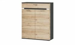 uno Highboard Katt | Eiche San Remo (Nachbildung) / Graphitgrau