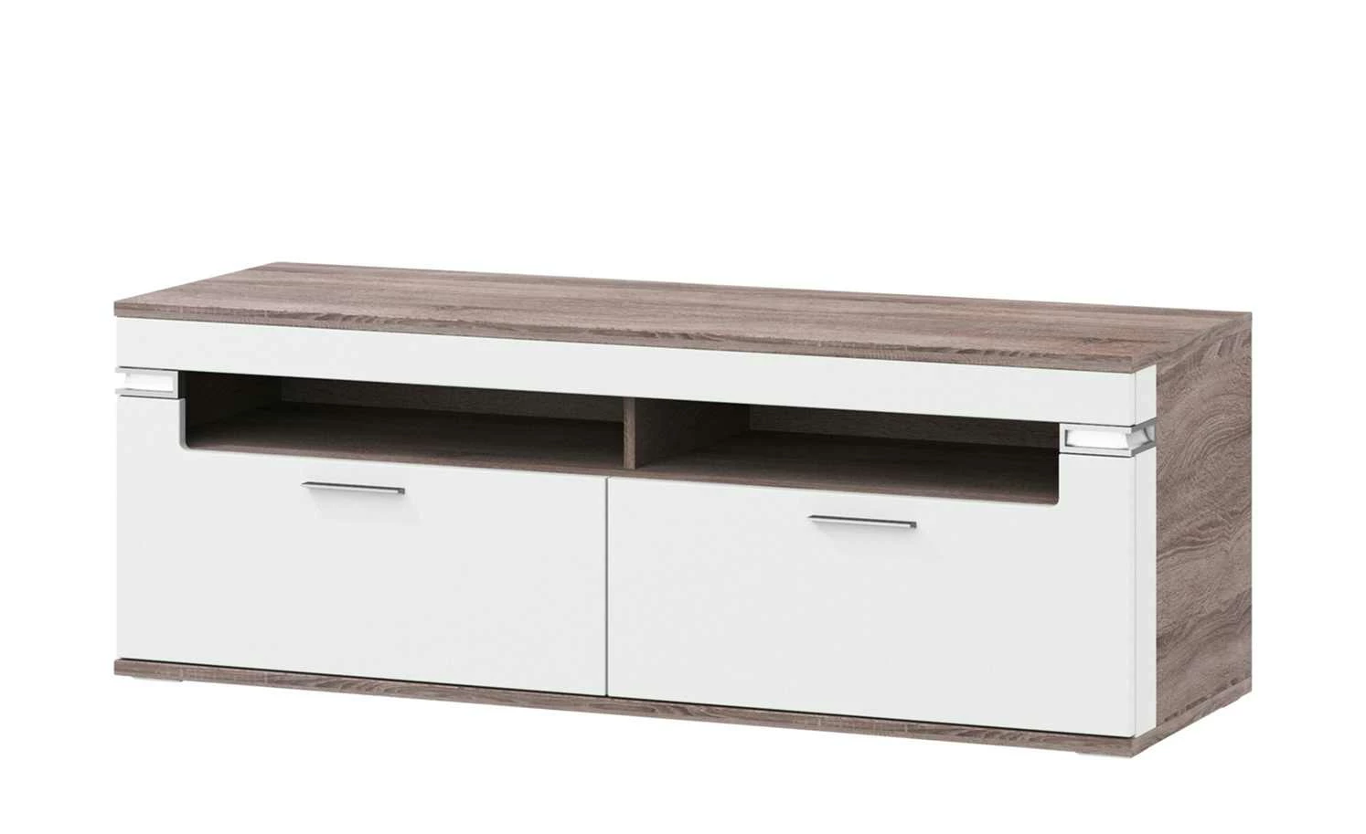 uno Lowboard Katt | Weiß / Eiche Trüffel (Nachbildung) 1 uno Lowboard Katt | Weiß / Eiche Trüffel (Nachbildung)