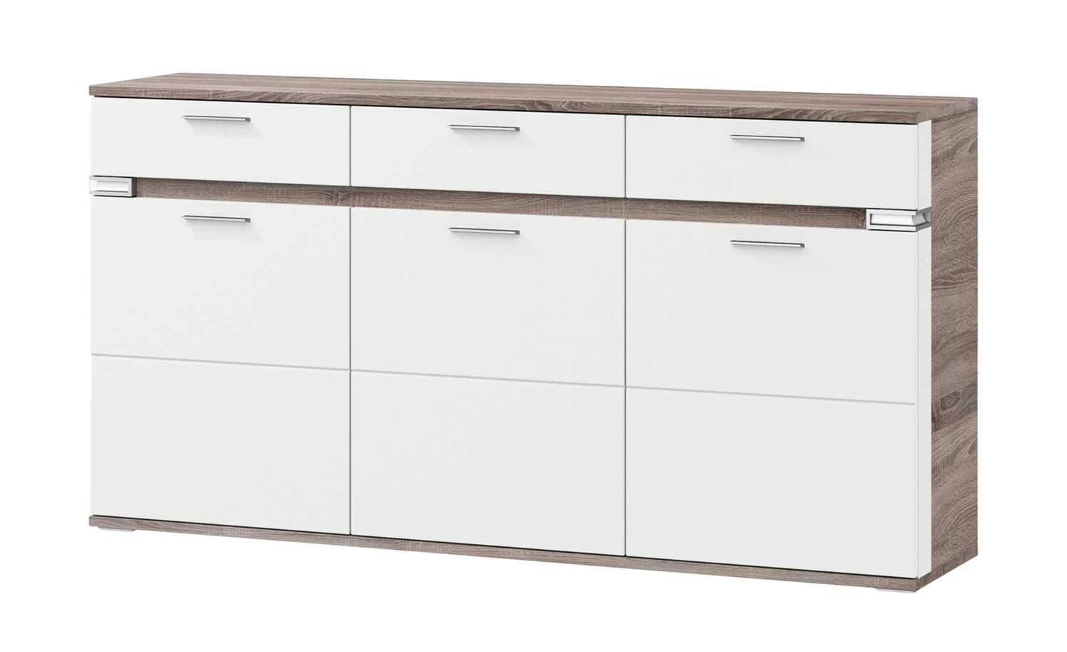 uno Sideboard Katt | Weiß / Eiche Trüffel (Nachbildung) 1 uno Sideboard Katt | Weiß / Eiche Trüffel (Nachbildung)