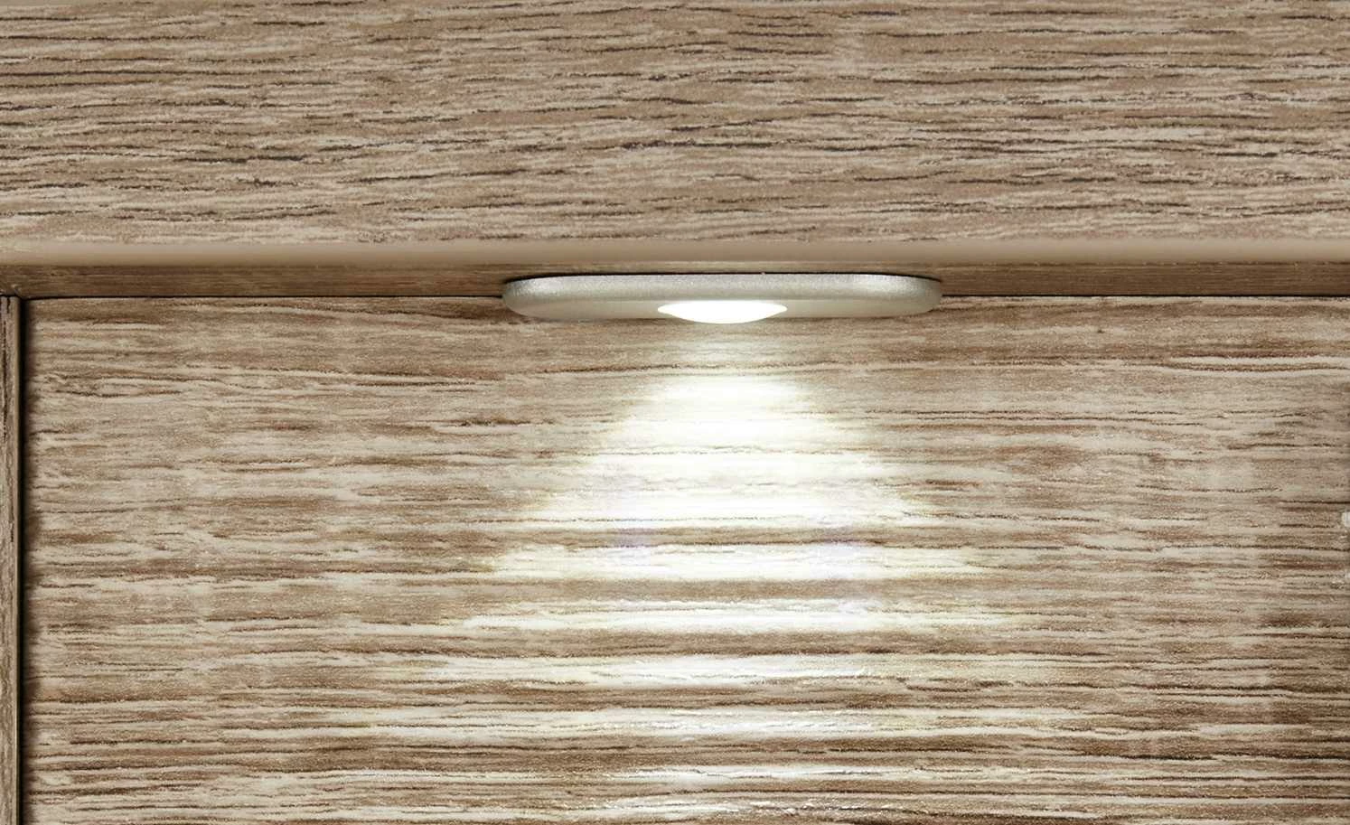 uno Vitrine Onyx | Weiß / Eiche Trüffel sägerau (Nachbildung) Spotbeleuchtung Glastür rechts 2 uno Vitrine Onyx | Weiß / Eiche Trüffel sägerau (Nachbildung) Spotbeleuchtung Glastür rechts – Bild 2