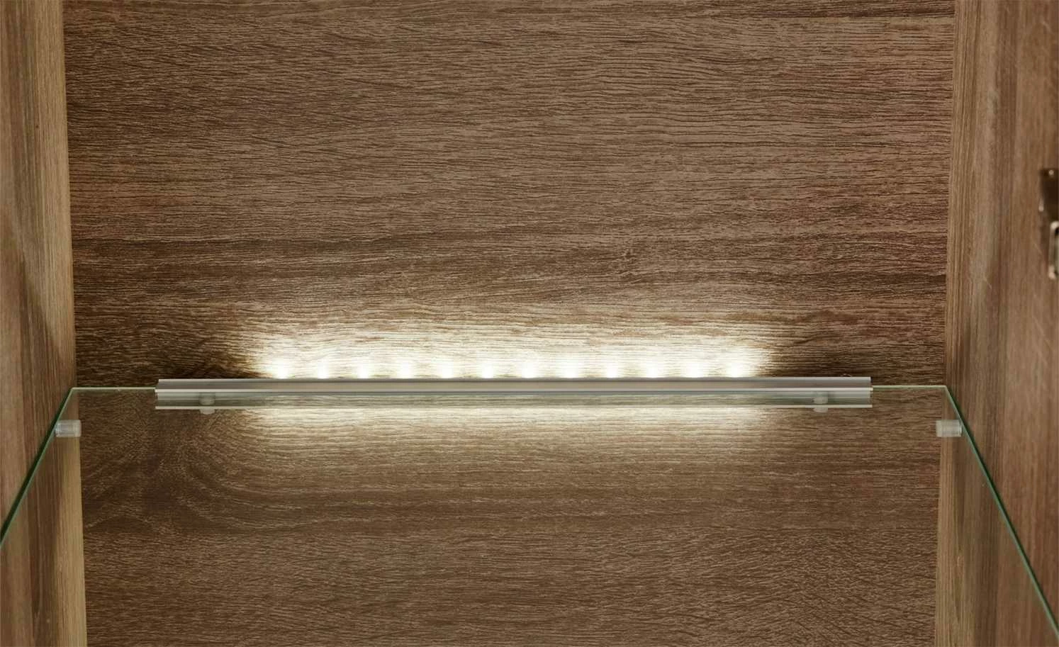 uno Vitrine Onyx | Graphitgrau / Eiche Trüffel sägerau (Nachbildung) Spot- und Glaskantenbeleuchtung Glastür rechts 2 uno Vitrine Onyx | Graphitgrau / Eiche Trüffel sägerau (Nachbildung) Spot- und Glaskantenbeleuchtung Glastür rechts – Bild 2