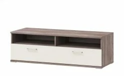 uno Lowboard Onyx | Vanille / Eiche Trüffel sägerau (Nachbildung)