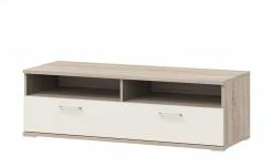 uno Lowboard Onyx | Vanille / Eiche sägerau (Nachbildung)