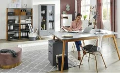 Roomers Highboard Case | Weiß / Eiche sägerau (Nachbildung)