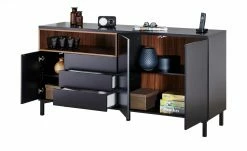 Roomers Sideboard Case | Schwarzbraun / Walnuss (Nachbildung) -Kommode & Sideboards Verkäufe 12202139 10 202101262257