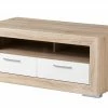 TV-Lowboard Fiesta | Eiche sägerau (Nachbildung) / Weiß