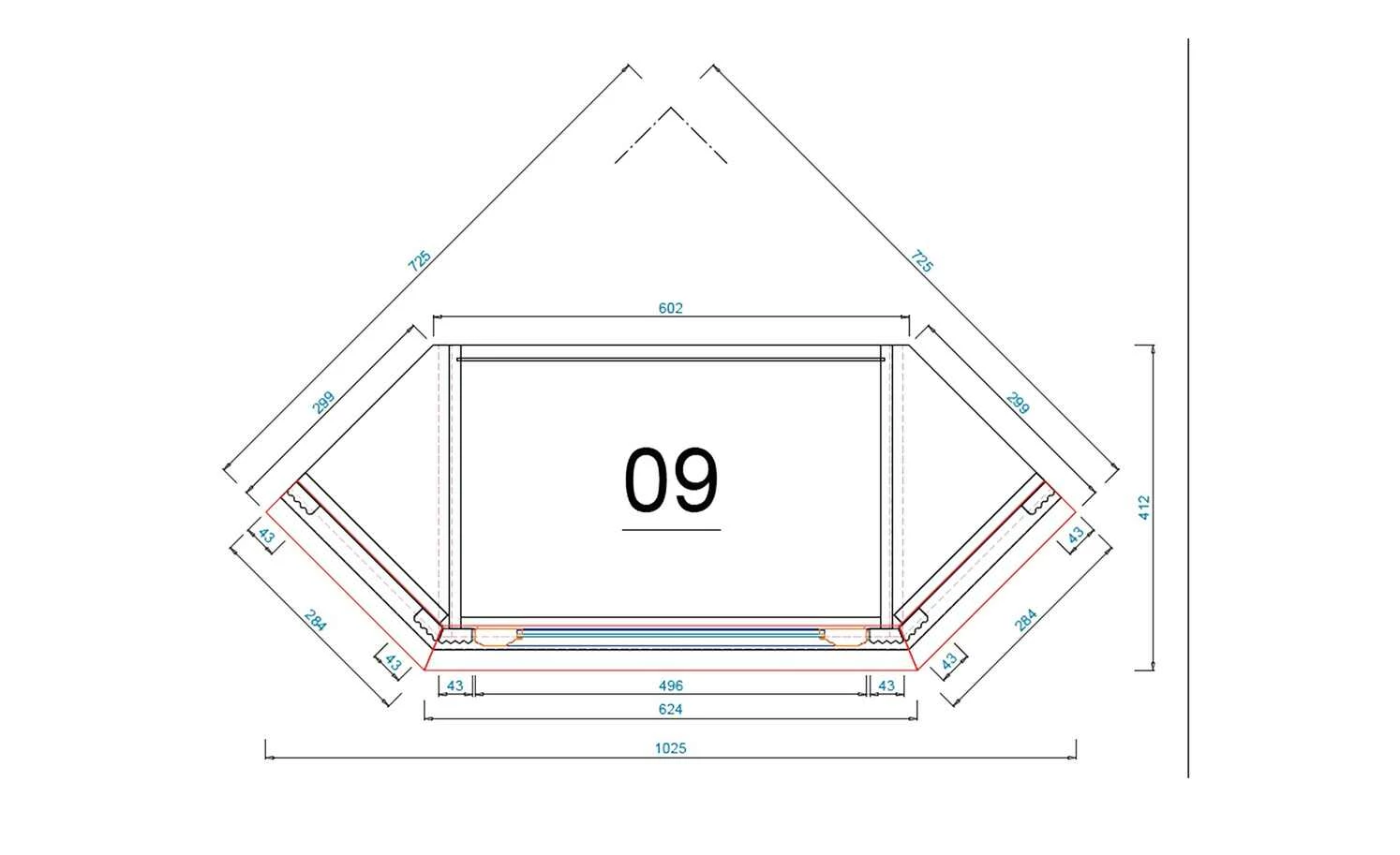 Eckvitrine Varese | Graphitgrau / Asteiche (Nachbildung) 12 Eckvitrine Varese | Graphitgrau / Asteiche (Nachbildung) – Bild 12