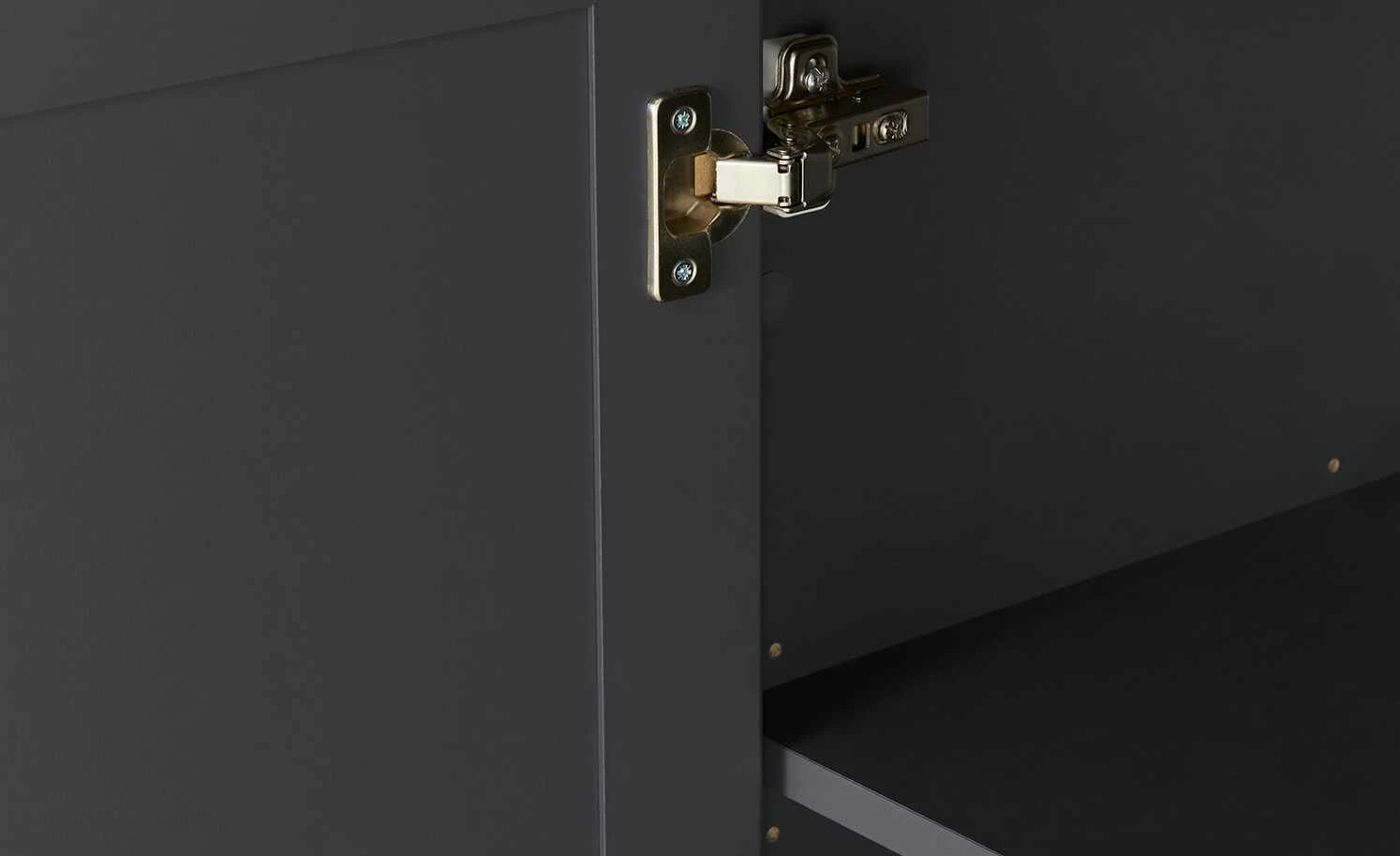 Eckvitrine Varese | Graphitgrau / Asteiche (Nachbildung) 5 Eckvitrine Varese | Graphitgrau / Asteiche (Nachbildung) – Bild 5