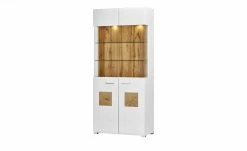 Vitrine Cortina | Weiß / Eiche Altholz (Nachbildung) -Kommode & Sideboards Verkäufe 12205228 10 202106281241