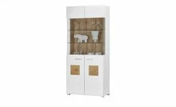 Vitrine Cortina | Weiß / Eiche Altholz (Nachbildung) -Kommode & Sideboards Verkäufe 12205228 12 202106281241