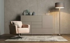 Gallery M Highboard Merano | 48|cm Ausrichtung links Titangrau