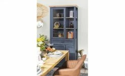 Vitrine Varese | Graphitgrau / Asteiche (Nachbildung)