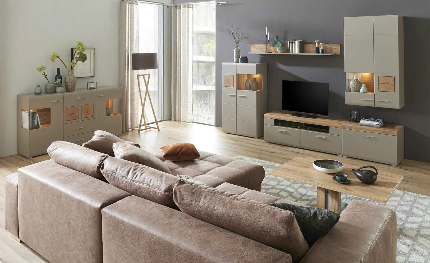 Sideboard Cortina | Basaltgrau / Eiche Altholz (Nachbildung) 4 Sideboard Cortina | Basaltgrau / Eiche Altholz (Nachbildung) – Bild 4