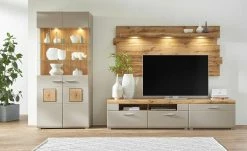 Kommode & Sideboards Verkäufe 45 Vitrine Cortina | Basaltgrau / Eiche Altholz (Nachbildung)