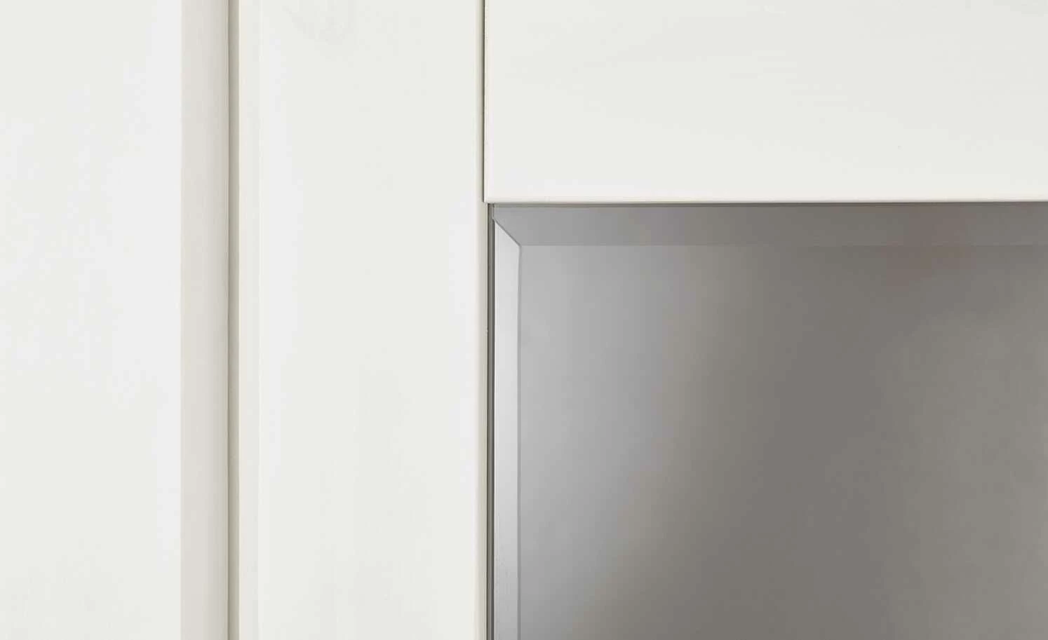 maison bleue Highboard Florian | Weiß / Grau Türen mit Glaseinsatz 4 maison bleue Highboard Florian | Weiß / Grau Türen mit Glaseinsatz – Bild 4