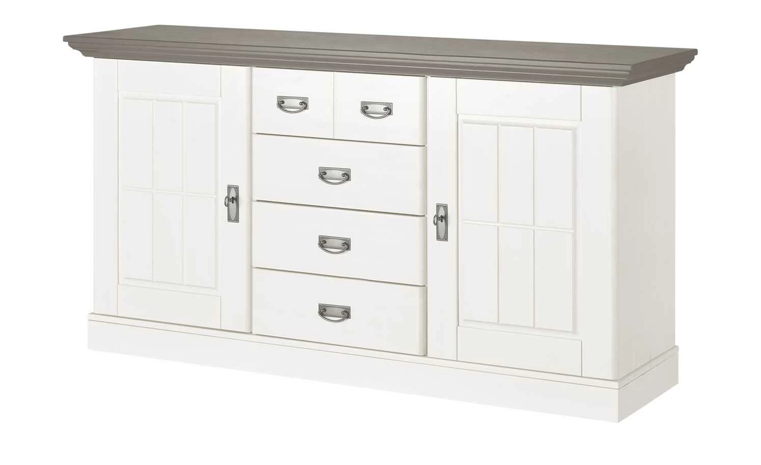 maison bleue Sideboard Florian | Weiß / Grau 2 maison bleue Sideboard Florian | Weiß / Grau – Bild 2