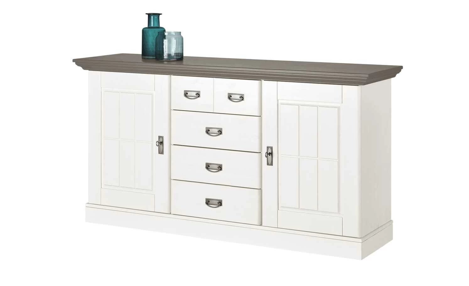 maison bleue Sideboard Florian | Weiß / Grau 3 maison bleue Sideboard Florian | Weiß / Grau – Bild 3
