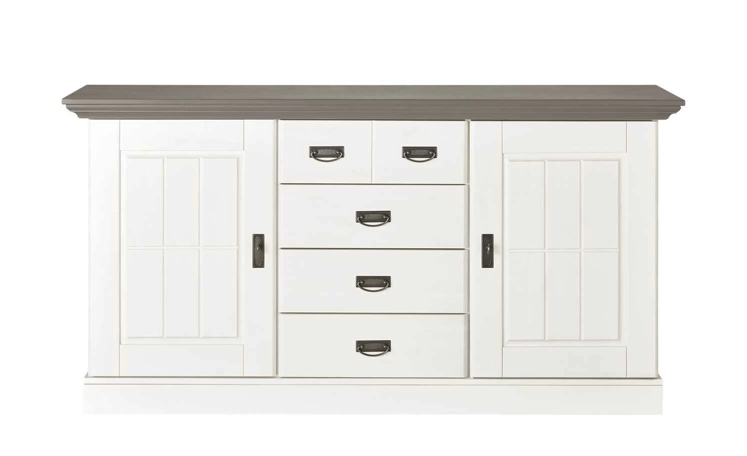 maison bleue Sideboard Florian | Weiß / Grau 4 maison bleue Sideboard Florian | Weiß / Grau – Bild 4