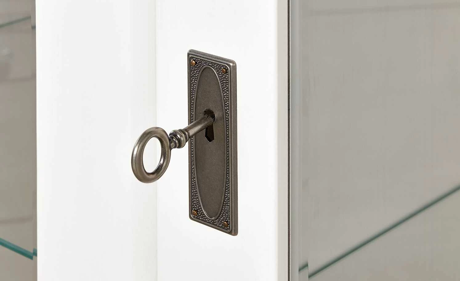 maison bleue Vitrinenaufsatz für Sideboard Florian | Weiß / Grau 6 maison bleue Vitrinenaufsatz für Sideboard Florian | Weiß / Grau – Bild 6