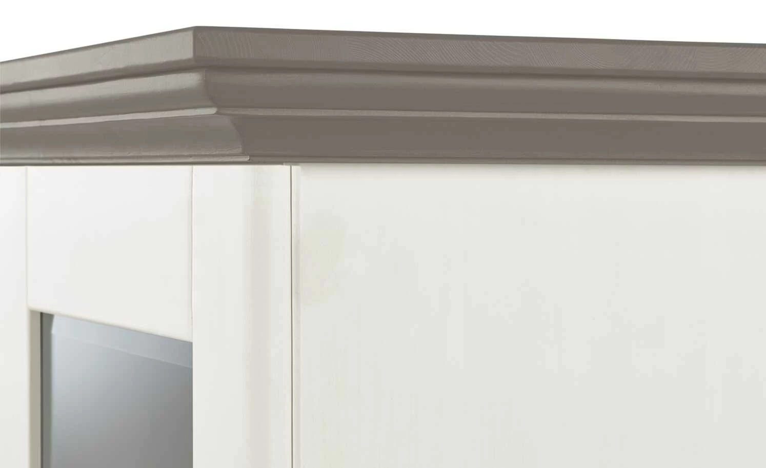 maison bleue Vitrinenaufsatz für Sideboard Florian | Weiß / Grau 7 maison bleue Vitrinenaufsatz für Sideboard Florian | Weiß / Grau – Bild 7