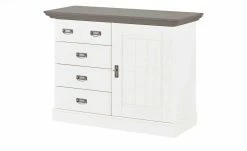 maison bleue Brotschrank Florian | Weiß / Grau