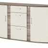 uno Sideboard Onyx | Vanille / Eiche Trüffel sägerau (Nachbildung)