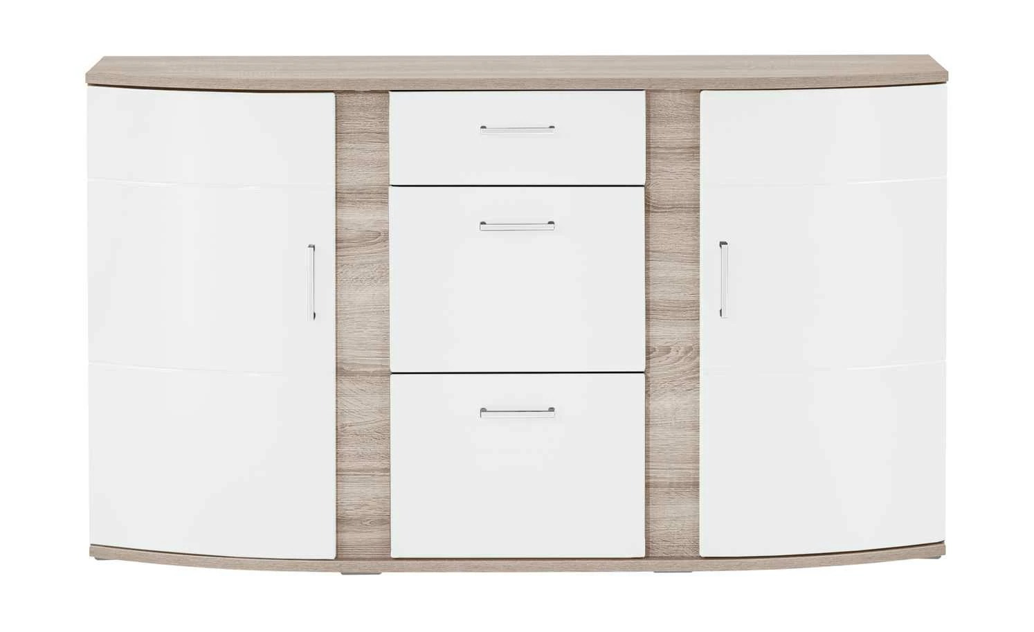 uno Sideboard Onyx | Weiß / Eiche sägerau (Nachbildung) 4 uno Sideboard Onyx | Weiß / Eiche sägerau (Nachbildung) – Bild 4