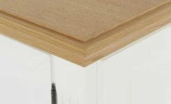 maison bleue Highboard Petit Chalet | Weiß / Asteiche mit Glasboden -Kommode & Sideboards Verkäufe 12232257 15 202207082231