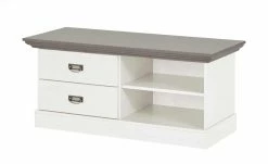 maison bleue Lowboard Florian | Weiß / Grau