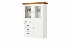 maison bleue Highboard Florian | Weiß / bernsteinfarben Türen mit Glaseinsatz -Kommode & Sideboards Verkäufe 12234044 1 202108130002