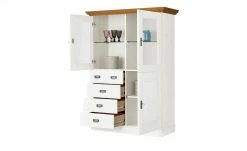 maison bleue Highboard Florian | Weiß / bernsteinfarben Türen mit Glaseinsatz -Kommode & Sideboards Verkäufe 12234044 10 202108130002