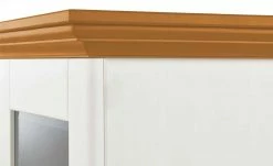 maison bleue Vitrinenaufsatz für Sideboard Florian | Weiß / bernsteinfarben -Kommode & Sideboards Verkäufe 12234045 3 202108161244