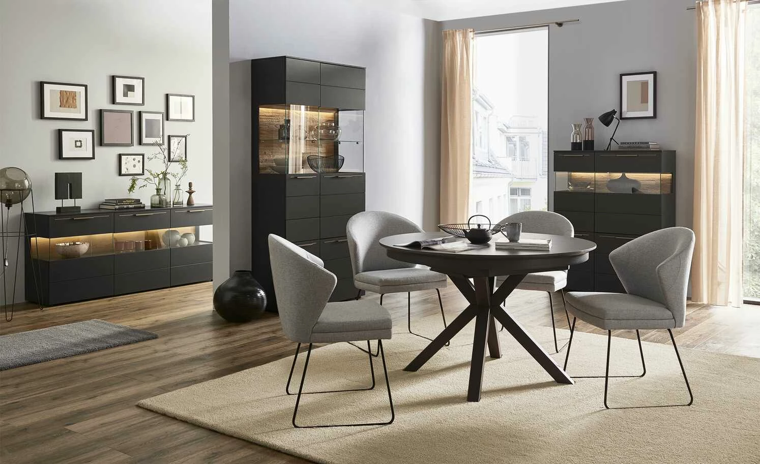 Berger & Rath Highboard Claro | Anthrazit 1 Berger & Rath Highboard Claro | Anthrazit