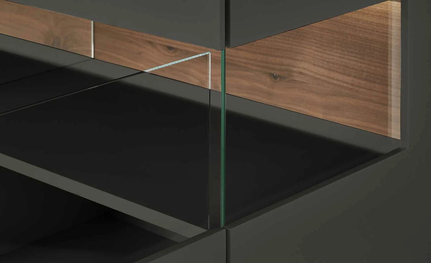 Berger & Rath Sideboard Claro | Anthrazit Sichtbare Rückwand: Wildnussbaum 11 Berger & Rath Sideboard Claro | Anthrazit Sichtbare Rückwand: Wildnussbaum – Bild 11