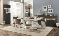 Berger & Rath Sideboard Claro | Anthrazit Sichtbare Rückwand: Wildnussbaum