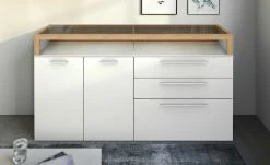 Gallery M Sideboard Arrive | Weiß / Eiche Ausrichtung links