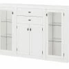 maison bleue Highboard Petit Chalet | Weiß mit Glastüren