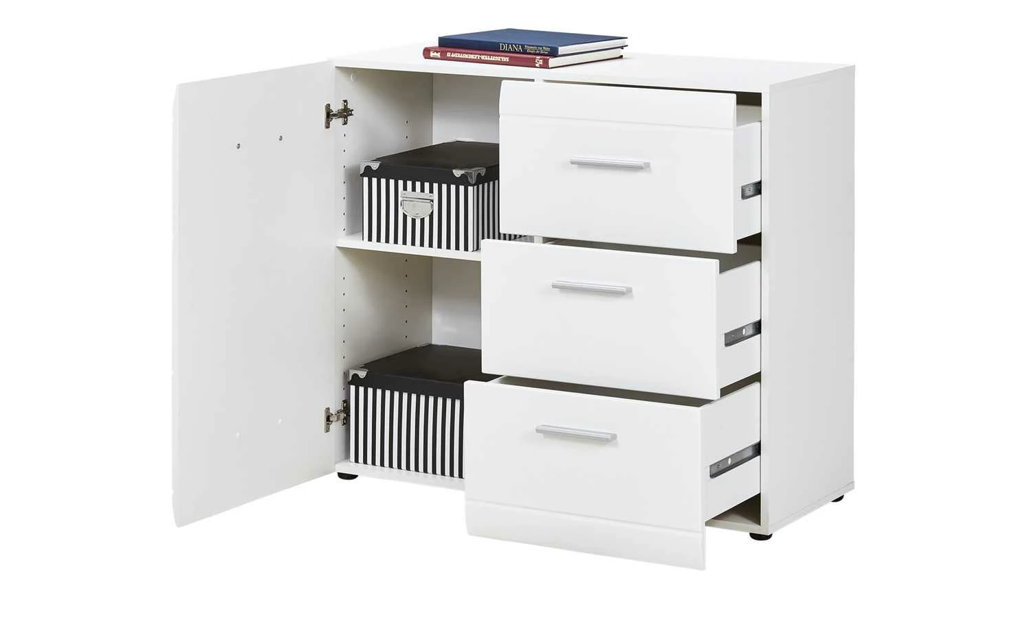 uno Kommode Akzent | Weiß Hochglanz 4 uno Kommode Akzent | Weiß Hochglanz – Bild 4