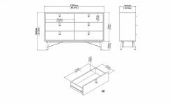 Kommode Rye | Weiß 150|cm -Kommode & Sideboards Verkäufe 13100446 10 202110281301