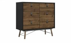Kommode Rye | Walnuss (Nachbildung) / Schwarz 102|cm -Kommode & Sideboards Verkäufe 13100447 7 202110281301