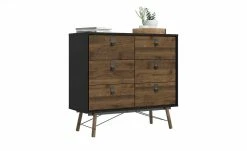 Kommode Rye | Walnuss (Nachbildung) / Schwarz 102|cm -Kommode & Sideboards Verkäufe 13100447 8 202110281301