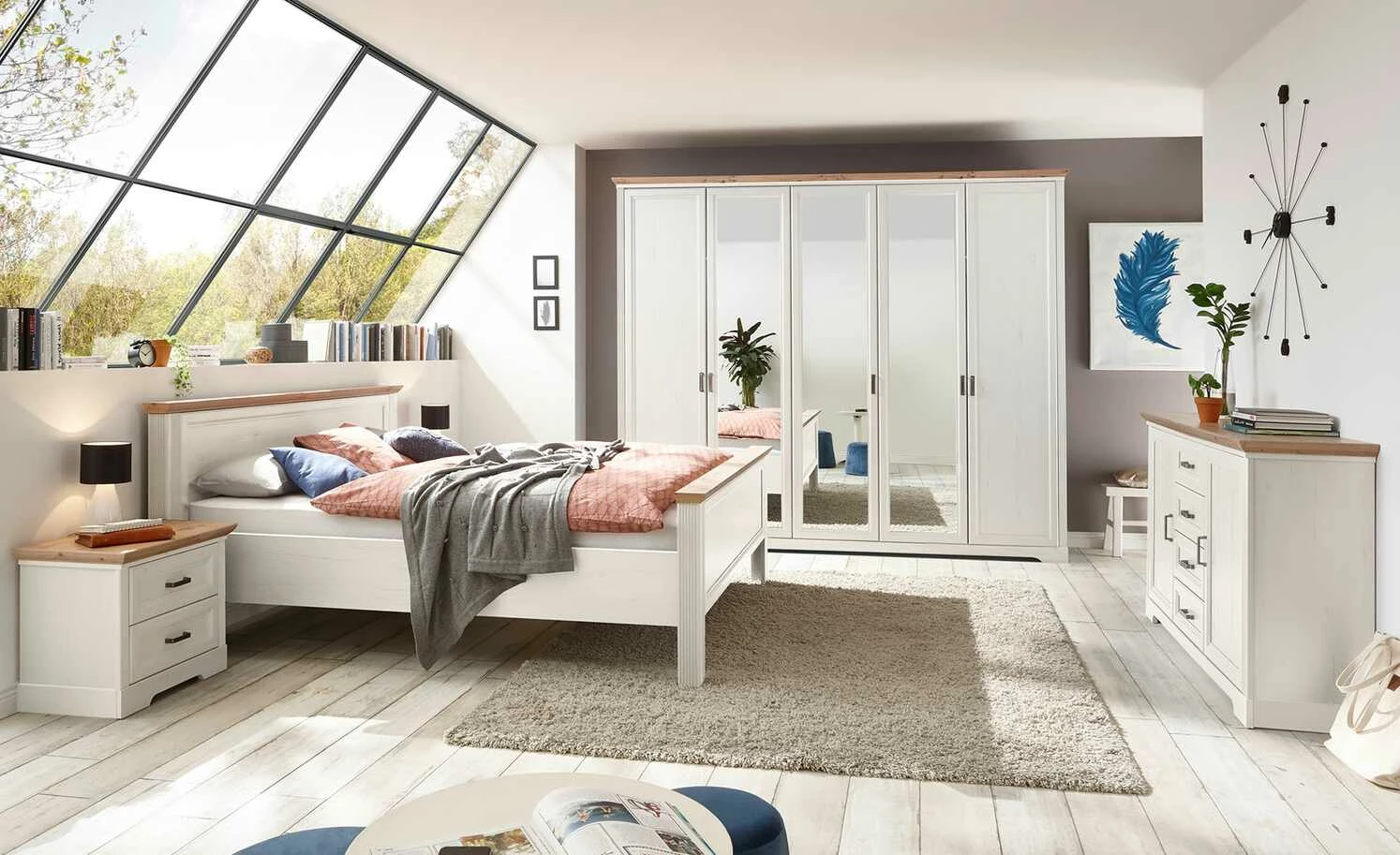 Kommode Varese | Pinie hell (Nachbildung)/ Asteiche (Nachbildung) 5 Kommode Varese | Pinie hell (Nachbildung)/ Asteiche (Nachbildung) – Bild 5