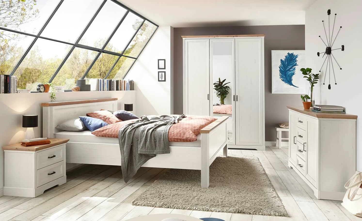 Kommode Varese | Pinie hell (Nachbildung)/ Asteiche (Nachbildung) 1 Kommode Varese | Pinie hell (Nachbildung)/ Asteiche (Nachbildung)