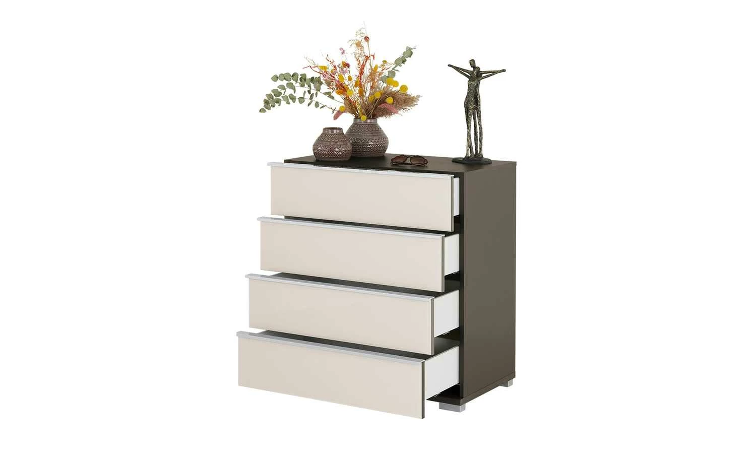 Schubkastenkommode Beda | Champagner Havanna (Taupe) 3 Schubkastenkommode Beda | Champagner Havanna (Taupe) – Bild 3