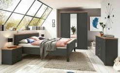 Kommode Varese | Graphit (Grau)/ Asteiche (Nachbildung)