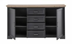 Kommode Varese | Graphit (Grau)/ Asteiche (Nachbildung) -Kommode & Sideboards Verkäufe 13101309 6 202206162233