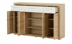 smart Highboard Oslo | Kernbuche (Nachbildung) / Kernbuche / Weiß -Kommode & Sideboards Verkäufe 13203086 9 202006180919