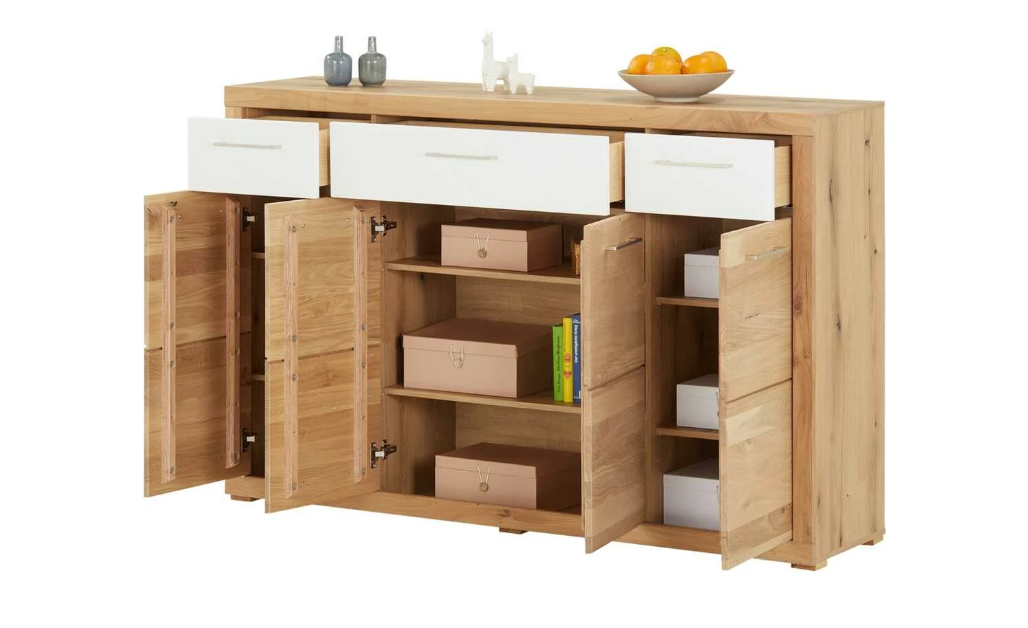 smart Highboard Oslo | Wildeiche (Nachbildung) / Weiß 8 smart Highboard Oslo | Wildeiche (Nachbildung) / Weiß – Bild 8