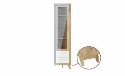 smart Vitrine Oslo | Wildeiche (Nachbildung) / Wildeiche / Weiß