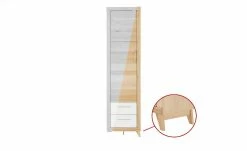 smart Schrank Oslo | Kernbuche (Nachbildung) / Kernbuche / Weiß